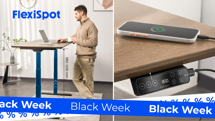 FlexiSpot Black Friday: Höhenverstellbare Schreibtische & Bürostühle reduziert