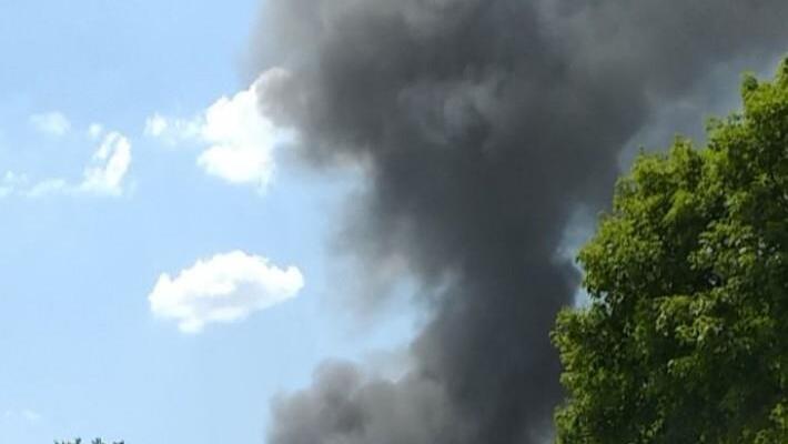 Der schwarze Rauch war auch in Nüdlingen zu sehen.
