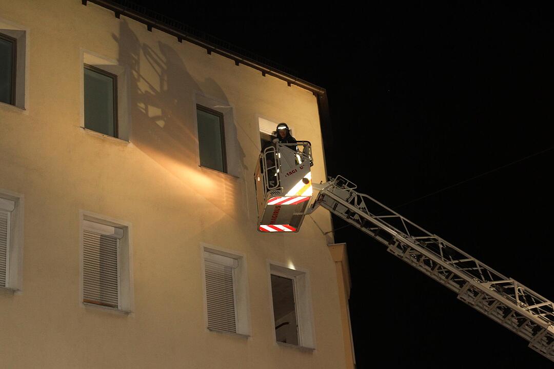 Wohnung in Flammen