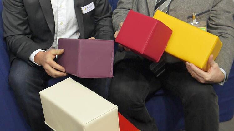 Am Stand der Firma Weichelt (Ahorn), Foto: Berthold Köhler