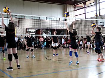 Die Volleyballerinnen zeigten ihr Können. Foto: Richard Sänger