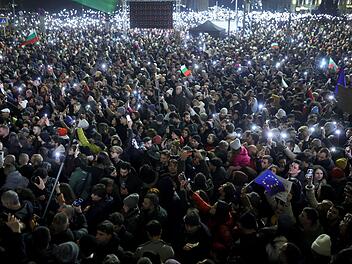 Demonstranten fordern den R&uuml;cktritt der bulgarischen Regierung