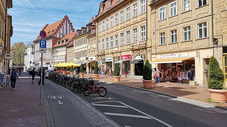 Die Lange Stra&szlig;e in der Bamberger Innenstadt