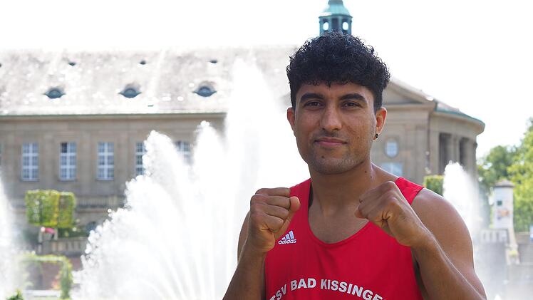 Bad Kissingen hat in Mohammad Shadab (im Bild) einen Deutschen Meister im Boxen. Foto: Jürgen Schmitt