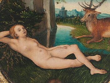 Lucas Cranach d. Ä. : Ruhende Quellnymphe, um 1525, Öl auf Holz, Kunstsammlungen der Veste Coburg Foto: privat