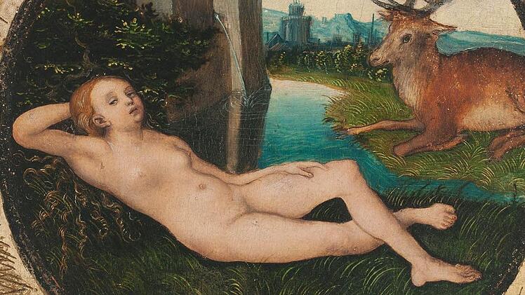 Lucas Cranach d. Ä. : Ruhende Quellnymphe, um 1525, Öl auf Holz, Kunstsammlungen der Veste Coburg Foto: privat