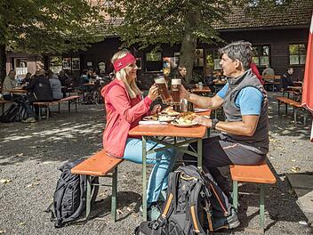 Wandern, Wanderung, Blockh&uuml;tte, Restaurant, Einkehr, Gastst&auml;tte, Bayern