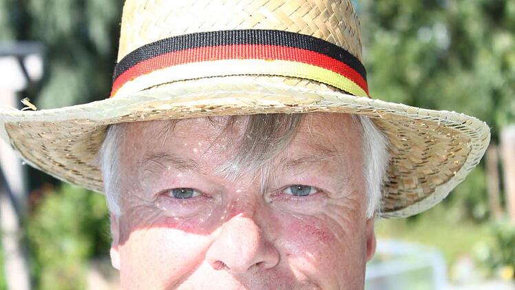 Walter Müller aus Landshut ist Besucher der Landesgartenschau. Foto: Jürgen Gärtner