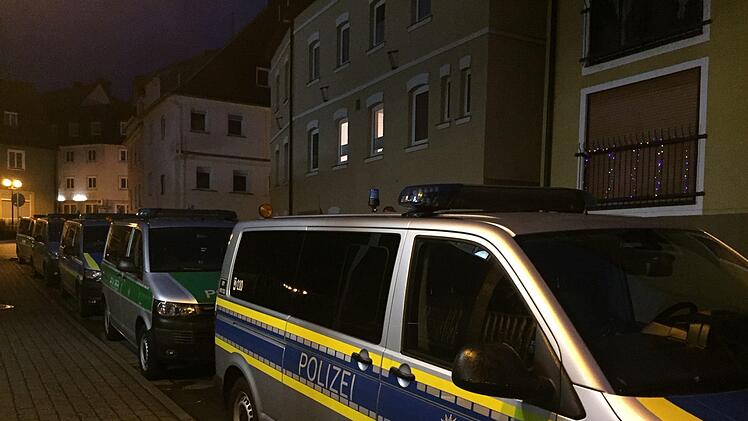 Eine starke Polizeipräsenz in Kulmbach