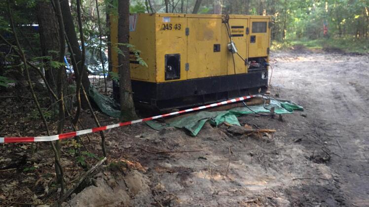 Beim Betanken des Generators ist im Markwald bei Röttenbach letztes Jahr Diesel in den Boden gelangt. Foto: BN-Ortsgruppe Röttenbach-Hemhofen