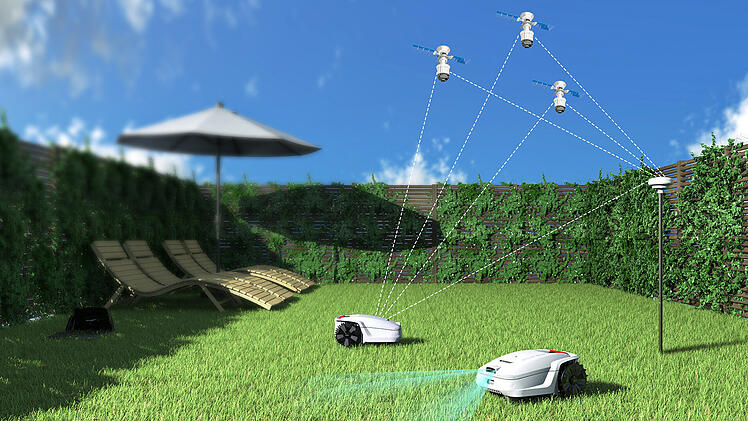 Der Mähroboter Goat Bot Unicut übernimmt das Rasenmähen vollautomatisch und sorgt für einen stets gepflegten Garten.