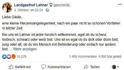 Für den Facebook-Post bekam Müller viel Zuspruch: 2500 Nutzer klickten auf "Gefällt mir".  Screenshot: FT