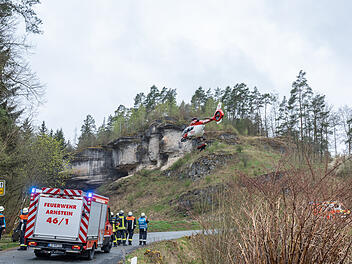 Kletterin abgestürzt: Aufwendige Rettungsaktion mit Hubschrauber