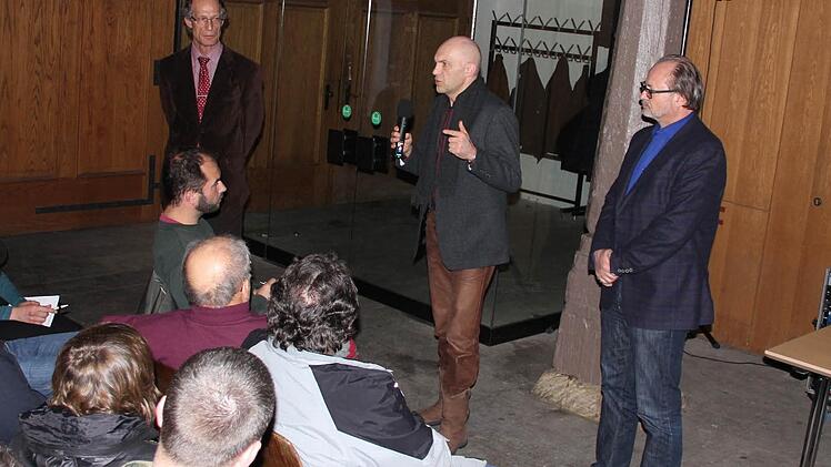 Die Hauptdarsteller: Peter Doneis, André Braun und Norbert Schneider (vorne von rechts).