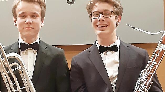 Julian Heinz (links) und Nico Neubauer spielten bayernweit Musik.