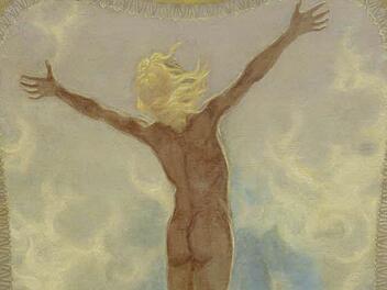 Die deutschen Jugendbewegungen im Spiegel der Kunst: "Fidus. Lichtgebet" von Hugo Höppener.  Repro: Germanisches Nationalmuseum