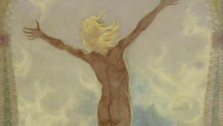 Die deutschen Jugendbewegungen im Spiegel der Kunst: "Fidus. Lichtgebet" von Hugo Höppener.  Repro: Germanisches Nationalmuseum