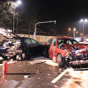 Frontalkollision am Münchner Ring in Bamberg