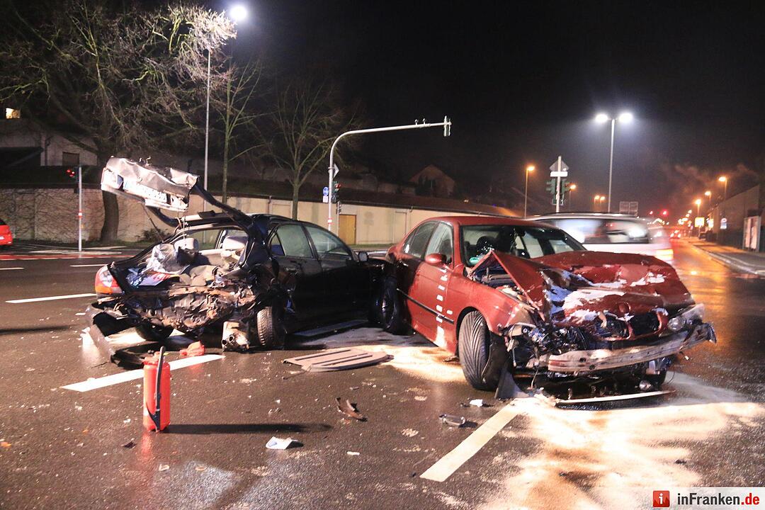 Frontalkollision am Münchner Ring in Bamberg