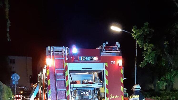 Die Feuerwehr in der Bodelschwinghstraße  Foto: Feuerwehr Forchheim