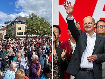 Kanzler Olaf Scholz tritt in Nürnberg auf