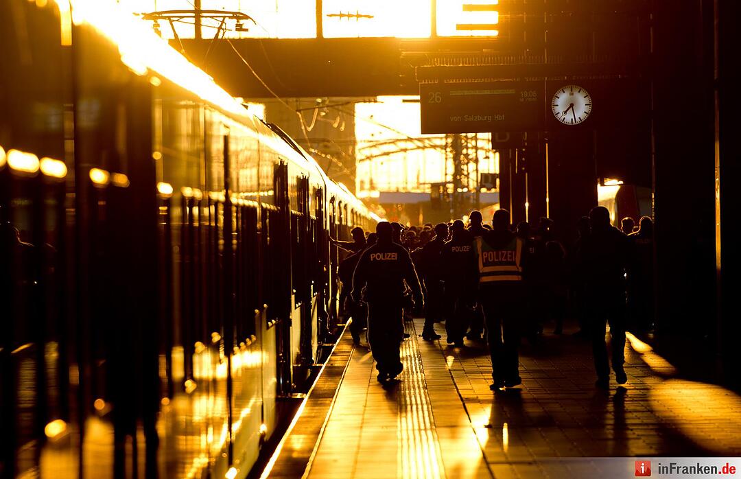 Ankunft von Flüchtlingen am Bahnhof München