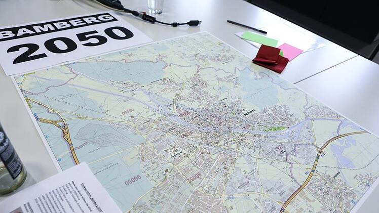 Denkwerkstatt "Bamberg 2050": Blick auf den Workshop "Wie bewegen wir uns?". Foto: Barbara Herbst