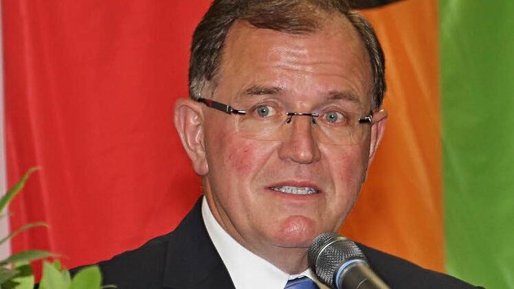 Der Bezirkstagspräsident Erwin Dotzel hielt die Festrede beim Ehrenabend der Stadt Ebern.