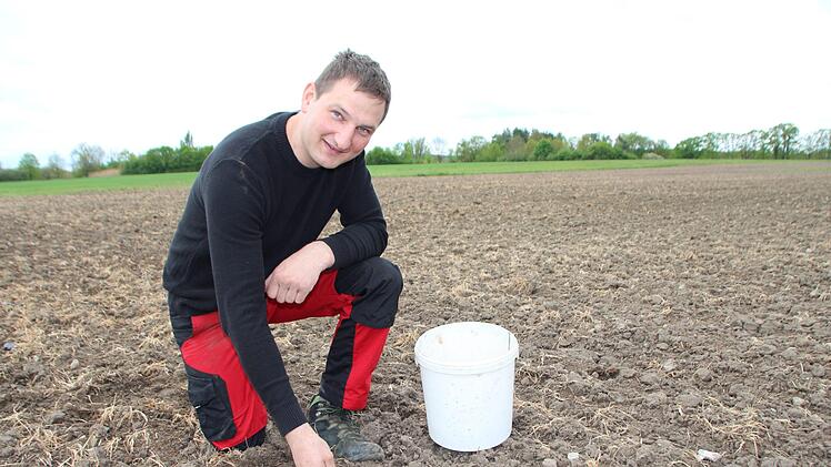 Landwirt Johannes Funke ist froh, dass das Interesse an seinen Bl&uuml;hfl&auml;chen so gro&szlig; ist.  70 Patenschaften konnte er vergeben. Mirjam Stumpf