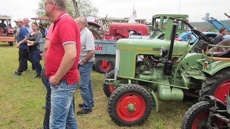 Jede Menge Oldtimer-Traktoren waren beim Treffen der historischen Schlepper in Gelbsreuth zu bestaunen. Foto: Stephan Tiroch