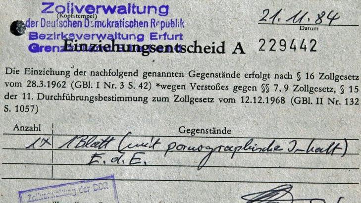 DDR-Zollwillkür: Briefmarken mit Mona-Lisa-Portrait - "pornografischer Inhalt"! - wurden im Interzonenzug beschlagnahmt.