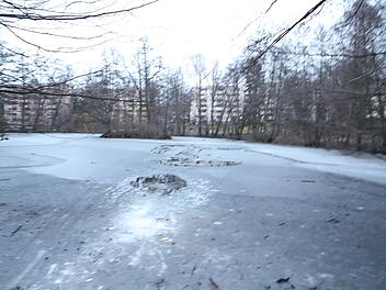 Bei Schmelztemperaturen: Zwei Jugendliche in Weiher eingebrochen