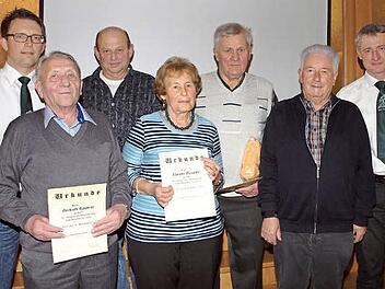 Die Mitglieder des RVC Trieb, die für 50- und 60-jährige Treue geehrt wurden Fotos: Alfred Thieret