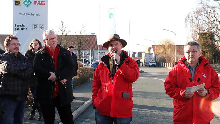 von links: Andreas Sänger (Hirschaid), Manfred Böhm (Betriebsseelsorger), Matthias Gebhardt und Roland Holler Johanna Blum