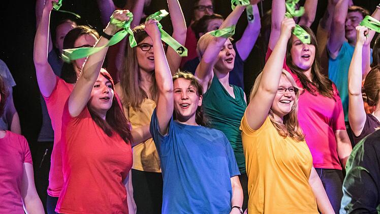 "Dreams and Drums": Impressionen von der Generalprobe mit dem Hochschulchor Coburg und der Hochschul-Bigband.Foto: Jochen Berger