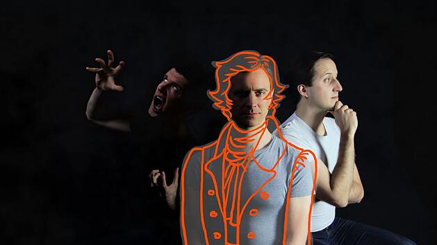 Auf dem Konzertpodium firmieren sie als Aramis-Trio, für ihr Festival "Klanggrenzen" werben sie mit ungewöhnlichen Foto-Motiven (von links): Heiner Reich, Fabian Wankmüller und Martin Emmerich. Foto-Montage: PR