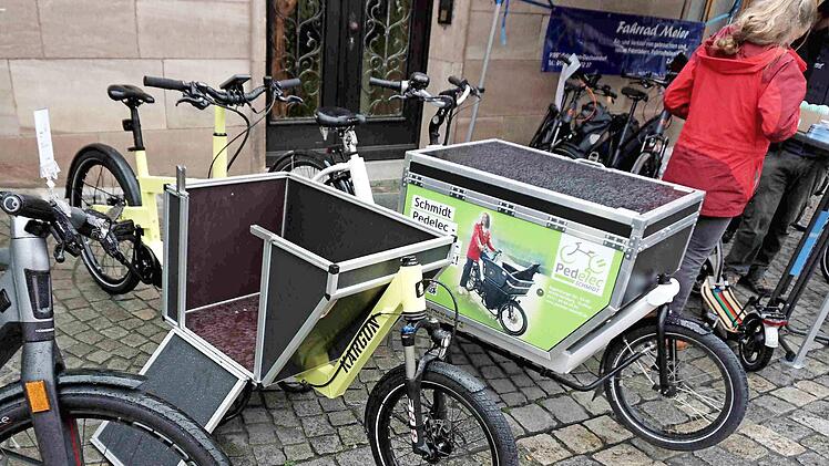 Der Kauf von Lastenfahrrädern, wie sie bei der Herzogenauracher Fahrradmesse vorgestellt wurden, wird auf Antrag von der Stadt bezuschusst. Foto: Richard Sänger