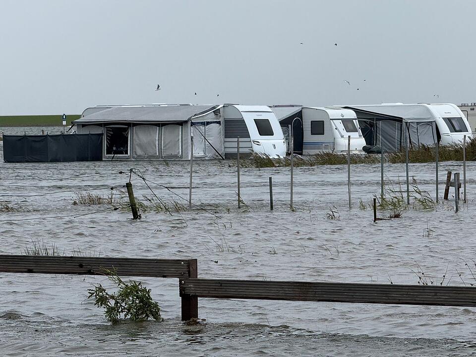 Sturmböen auf der Insel Norderney