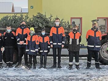 Die Jugendfeuerwehr Diebach hat Christb&auml;ume eingesammelt.
