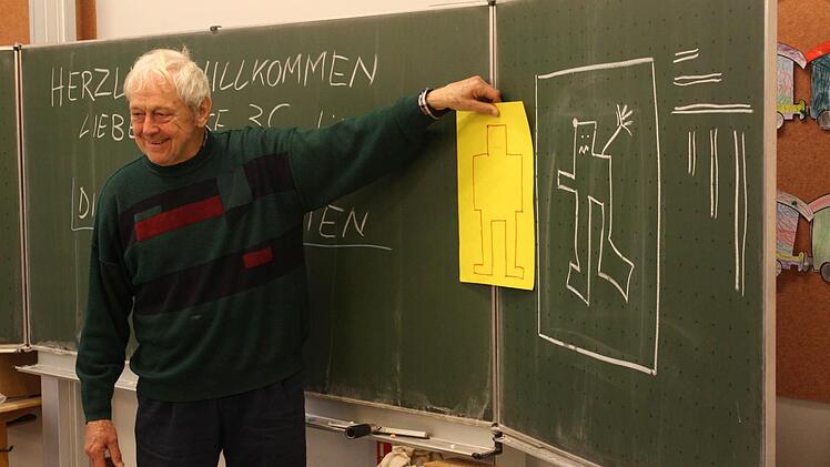 Kunstprojekt an der Sinnberg-Schule in Bad Kissingen. Foto: Robert Huger