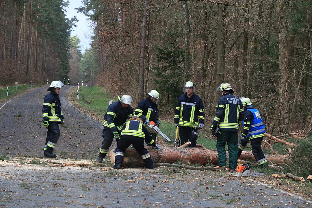 Sturm über Franken hinterlässt Schäden