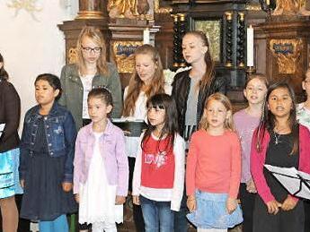 Der Kinderchor des Gesangvereins Fidelia Hemhofen Foto: erl