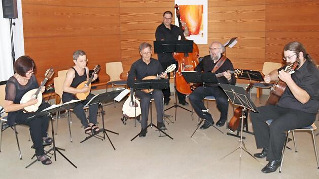 Das Kammerensemble mit Leiterin Iris Hammer (l.) Foto: Johanna Blum