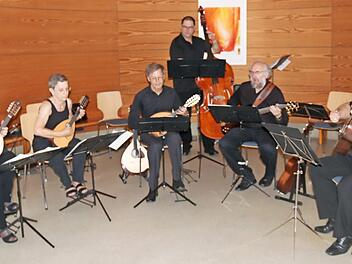 Das Kammerensemble mit Leiterin Iris Hammer (l.) Foto: Johanna Blum
