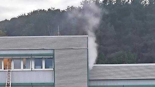 Bei der &Uuml;bung bei der Firma Geiger in Pretzfeld galt es vier Personen zu retten.