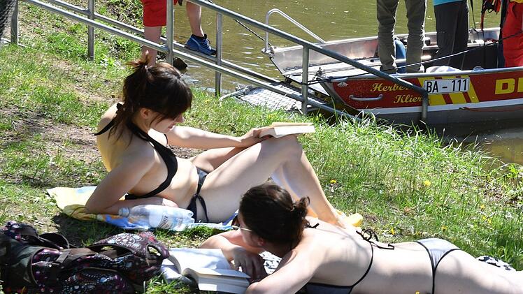 Schon im April konnte in Bamberg in der Regnitz gebadet werden. Ronald Rinklef