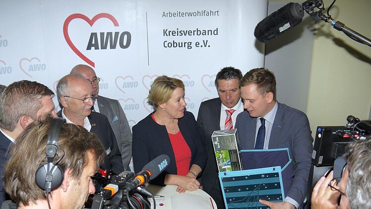 Bundesfamilienministerin Franziska  Giffey besichtigte am Donnerstag das Mehrgenerationenhaus der Arbeiterwohlfahrt in Bad Rodach. Berthold Köhler