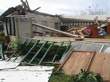 Taifun "Nina" hat auch in der Abtei vom "Eucharistischen König" in Calapan/Mindoro auf den Philippinen gewütet. Foto: privat