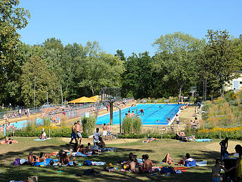 Freibad Gaustadt in Bamberg.