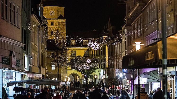Adventsbeleuchtung Coburg: SteinwegFoto: Jochen Berger